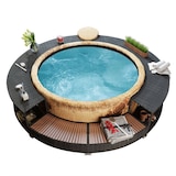 thumbnail of Rattan Spa Umrandung Rund Schwarz