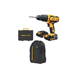 thumbnail of 18V VITO accuboormachine + 2 2.0 Ah lithium-accu's + 18 accessoires + rugzak + VITO-koffer