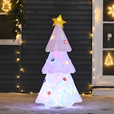 thumbnail of HOMCOM Árbol de Navidad Inflable 122 cm de Altura con Luces LED e Inflador Decoración Navideña para Interiores Exteriores 60x51x122 cm Blanco