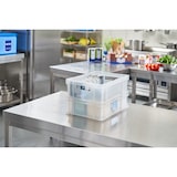 thumbnail of METRO Professional Eurobox, PP, 40 x 30 x 24 cm, 22 L, 20 kg, milchig, stapelbar, Handgriffe, weiß