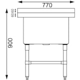 thumbnail of Vogue Diepe Wastafel 77cm Lang