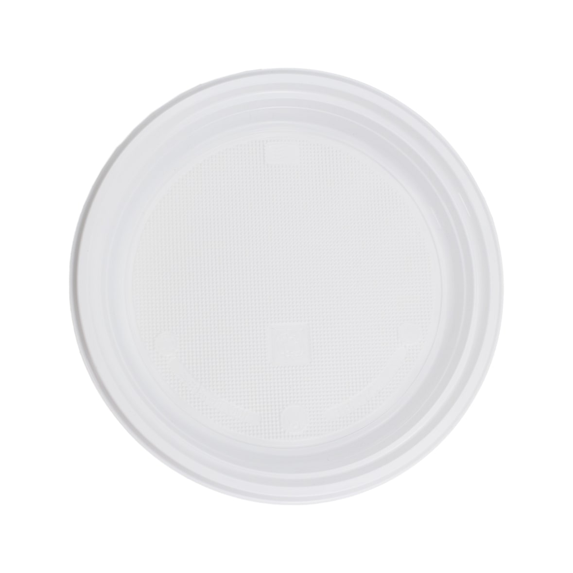 Commerline 100 Stück Ungeteilt Mehrwegteller Plastikteller Kunststoffteller