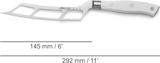 thumbnail of Arcos Cuchillo para Queso, Hoja de Acero Inoxidable Forjado NITRUM 145 mm, Mango de Polioximetileno (POM), Color Blanco