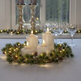 thumbnail of LED Kerze Flamme Echtwachs warmweiße 3D Flamme H: 12cm Batterie Timer weiß