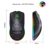thumbnail of Souris Gaming Sans Fil 7 Boutons RGB Rechargeable Ergonomique 3600DPI Noir YONIS