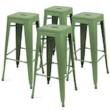 thumbnail of Lot de 4 tabourets de jardin en métal mat vert cactus