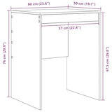 thumbnail of vidaXL Schreibtisch Artisan-Eiche 60 x 50 x 76 cm