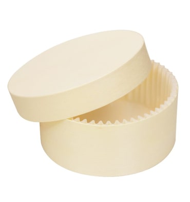 MONOUSO - Caja de Madera Horneable con Molde para Tartas Ø8,8x4,0cm 150ml (50 Uds)