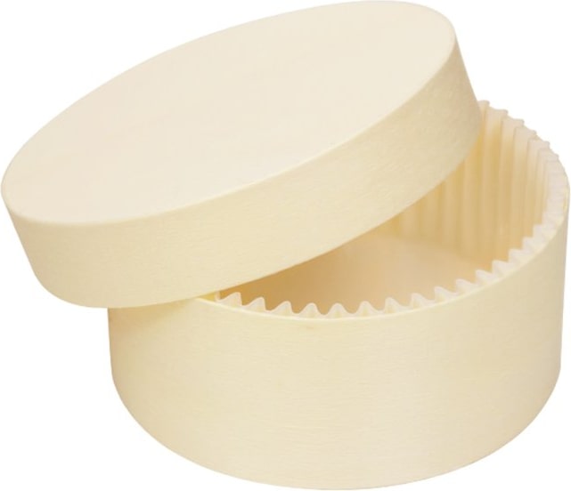 MONOUSO - Caja de Madera Horneable con Molde para Tartas Ø8,8x4,0cm 150ml (50 Uds)