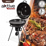 thumbnail of Barbacoa de carbón portátil redonda con tapa Aktive