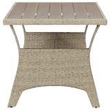 thumbnail of Mesa de jardín de ratán sintético gris 120x70x66 cm