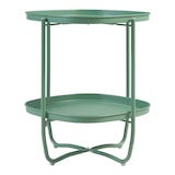 thumbnail of Helloshop26 - Mesa de centro lateral com bandejas removíveis aço 58 x 46 x 46 cm verde 03_0010771