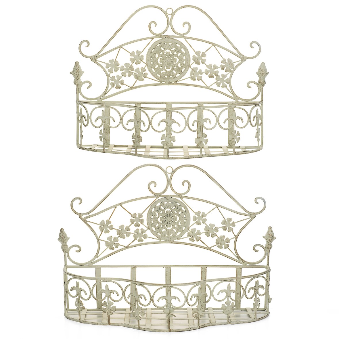 Pflanzkörbe Metall Wandkörbe 2er Set Paar Pflanzkorb Landhausstil Shabby Style