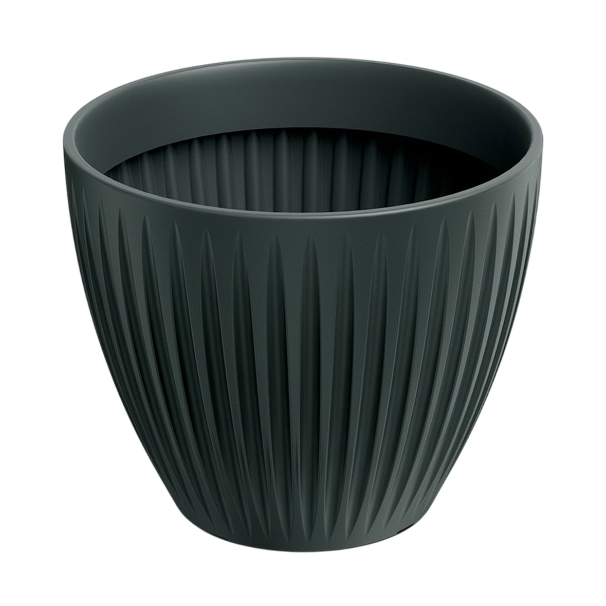 Prosperplast - Blumentopf aus rotationsgeformtem Kunststoff 27L Ø40x33cm in farbe Anthrazit - Latia Round ETHICK