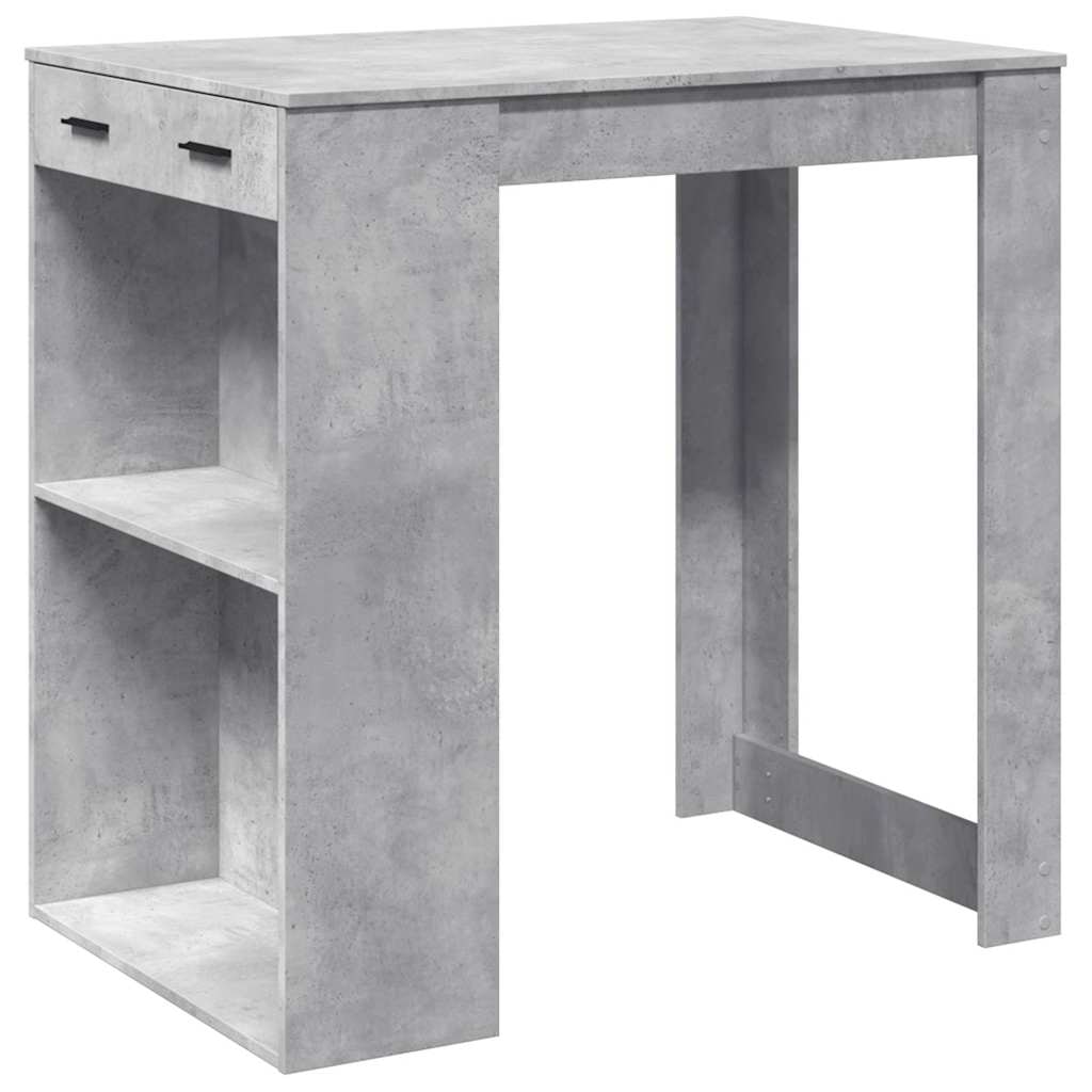 Table de bar gris béton 102x70x103,5 cm bois d'ingénierie Modèle Sirius Urban