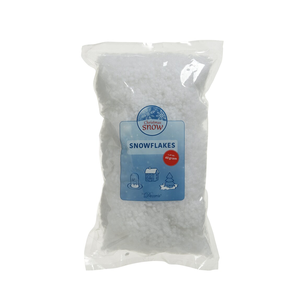 Kunstschnee Schneeflocken 40g zum Basteln Dekorieren Schnee Deko Bastelschnee Dekoschnee Weihnachtsdeko Winterdeko Weiß