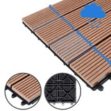 thumbnail of Casaria WPC Fliesen 11x Mosaik Terrakotta