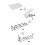 thumbnail of METRO PROFESSIONAL Tavolo pieghevole per banchetti Pamua, acciaio, piano in HDPE, 244 x 75 cm, bianco