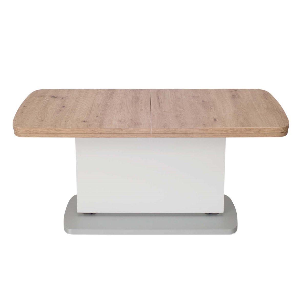Vierhaus Couchtisch Platte Dekor Wildeiche, Wangen (Auszugsplatten)  Dekor weiß, ausziehbar und höhenverstellbar