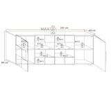 thumbnail of Matelpro - Buffet/bahut moderne 241 cm chêne samoa Milenor - Moderne & Design -Chêne samoa -  -Types de portes: Battantes