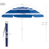 thumbnail of Sombrilla playa Ø180 cm c/mástil inclinable y protección UV50 Aktive