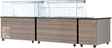 thumbnail of Skyrainbow SNACK-Line, Kalte Theke, 4x GN1/1, Granit Star Galaxy schwarz, 153x82x85.5 Glasaufbau Klarglas ohne Zwischenablage, H=396mm