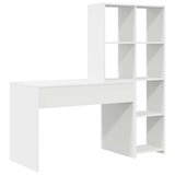 thumbnail of vidaXL Schreibtisch mit Regal Weiß 138,5 x 55 x 143 cm Holzwerkstoff
