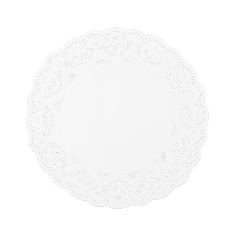MONOUSO - Rundes Spitzenpapier weiß "Litos" Ø34cm (250 Stück)
