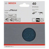 thumbnail of Bosch Accessories 2608608Y03 2608608Y03 Schleifblatt K?rnung (num) 40 (?) 115 mm 5 St.
