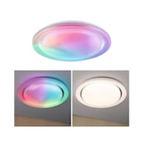 thumbnail of Paulmann LED-plafondlamp Rainbow met regenboogeffect    RGBW+ 2800lm 230V 38,5W dimbaar Chroom#Wit 70547