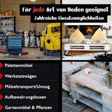 thumbnail of PRIOstahl Transportrollen 160mm Rollensatz 2 Lenkrollen + 2 Lenkrollen mit Bremse schwarz Schwerlast