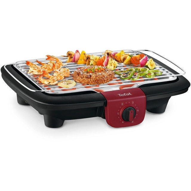 Tefal BG 90E5 Barbecue & Grill Tisch Elektro Schwarz, Rot 2300 W