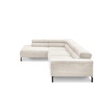 thumbnail of KAWOLA Sofa DELIA Ecksofa Feincord weiß Recamiere links