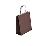 thumbnail of Saco de loja de pegas torcidas CHOCOLATE 18+8x22 cm por 300 - Gimex