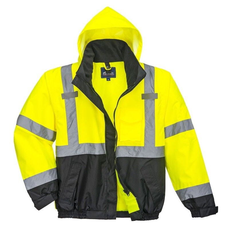 Portwest - Blouson de travail 3 en 1 PREMIUM HV Jaune / Noir Taille L