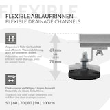 thumbnail of LuxeBath Duschrinne 60 cm 2-in-1 befliesbar Silber – Edelstahl-Bodenablauf extra flach, Komplettset mit Siphon, Geruchsstop & Haarsieb,