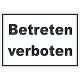 thumbnail of Betreten verboten Schild schwarz-weiß A0 (841x1189mm)