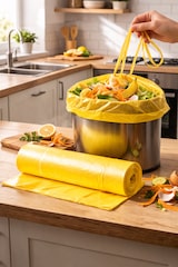 thumbnail of RyanPack Müllbeutel HDPE mit Zugband – Reißfest & Stabil – 40x50 cm – 8µ – Gelb – 3000 Stück (Karton)
