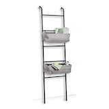 thumbnail of Leiter-Regal m. 2 Körben, Metall, schwarz/grau