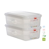 thumbnail of DENOX Contenedor hermético profesional, polipropileno, Gastronox 1/3, 4 L, 325 x 176 x H100, con tapa de doble cierre, 2 unidades