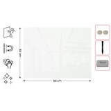 thumbnail of ALLboards Lavagna in vetro bianca magnetica 80x60 cm CLASSIC