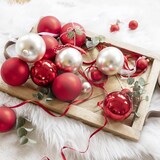 thumbnail of 10 Weihnachtskugeln 6cm Glas Christbaumkugeln Weihnachtsbaumkugeln rot