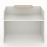 thumbnail of Oficit. Mostrador de recepción y oficina, blanco con sobremostrador haya. Fácil de montar. Fabricado en España. Medidas: 140x50x105(an x fon x alt)