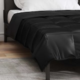 thumbnail of vidaXL Sommerdecke Schwarz 220 x 155 cm Satin und Mikrofaser