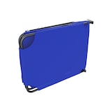 thumbnail of Lettino Pieghevole Prendisole Senza Tettuccio Parasole Reclinabile Regolabile Metallo Nero Sdraio Spiaggia Mare Giardino Piscina 187x53x24 Cm Blu