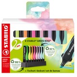 thumbnail of STABILO Set de bureau de 8 surligneurs GREEN BOSS. Pointe biseautée. Encre à base d'eau. Assortis Pastel