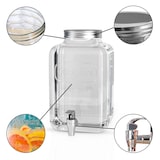 thumbnail of Intirilife Getränkespender 4 Liter aus Glas mit Zapfhahn - 16 x 25.5 cm - Wasserspender Saftspender Limonadenspender Glasbehälter für Getränke