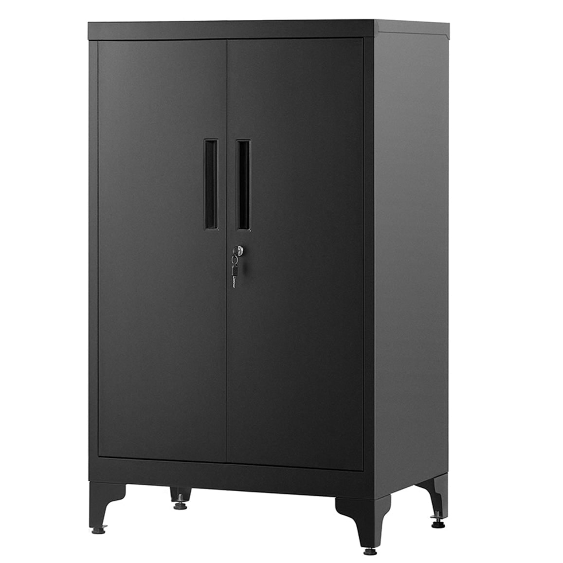 Helloshop26 - Caisson de bureau placard polyvalent armoire de bureau à 2 portes verrouillable 40 x 60 x 90 cm meuble de rangement en 12_0004831