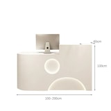 thumbnail of Kleine Empfangstheke, moderne Kassentheke und Rezeption, geeignet für Geschäfte, Kosmetikstudios und mehr Beige 100×60×100cm【M Paopao 100】