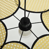 thumbnail of HOMCOM lámpara colgante forma de flores lámpara de techo de ratán sintético iluminación de techo E27 con cable ajustable para salón cocina Ø68x115 cm